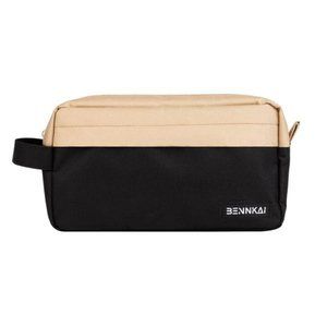 BENNKAI Black and Beige Dopp Kit Bag